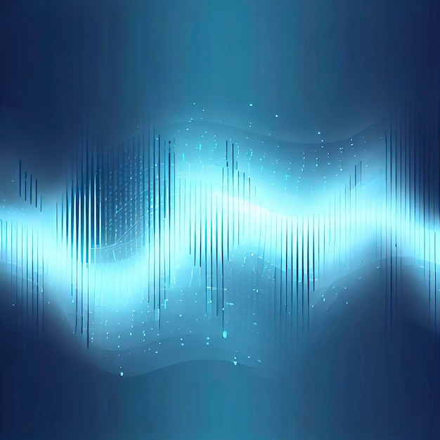 Musica astratto sfondo blu Equalizzatore per la musica che mostra le onde sonore con le onde musicali concetto vettoriale di equalizzatore di sfondo musicale
