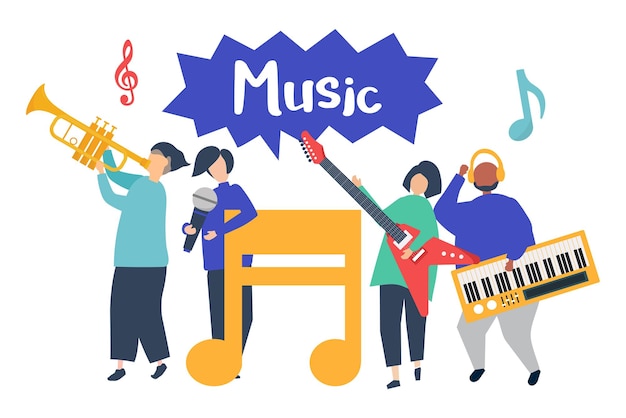 Musica png illustrazione sfondo trasparente