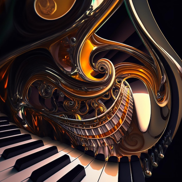 Musicale astratto 3d