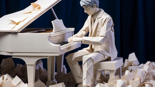 Musicista di carta origami