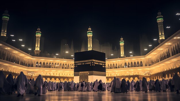 Musulmani che fanno l'hajj alla Mecca Generative Ai