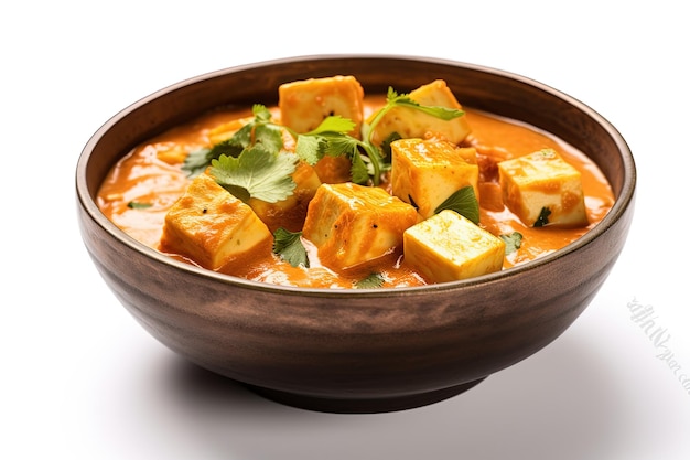 Mutter Paneer Piatto indiano Ricotta e piselli immersi in una salsa di pomodoro e cipolla