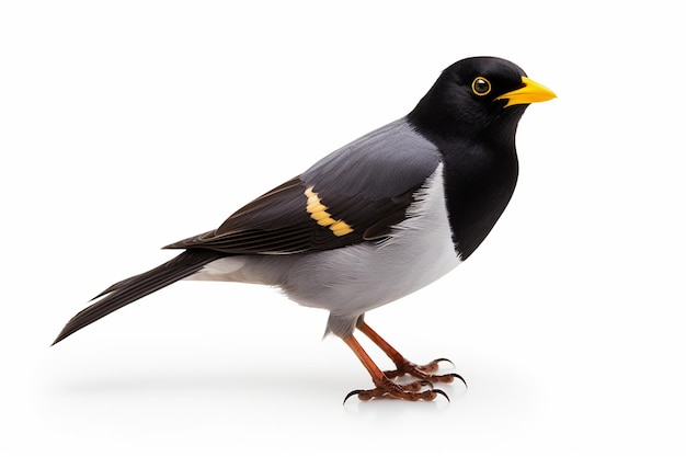 Myna Bird su sfondo bianco IA generativa