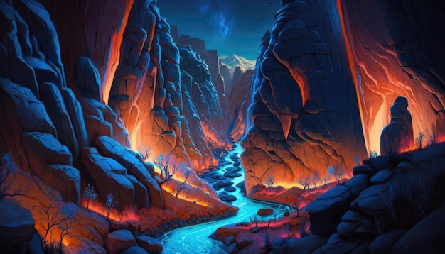 Mystic Fantasy Canyon fluorescente