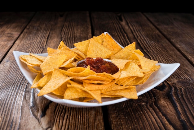 Nachos con salsa