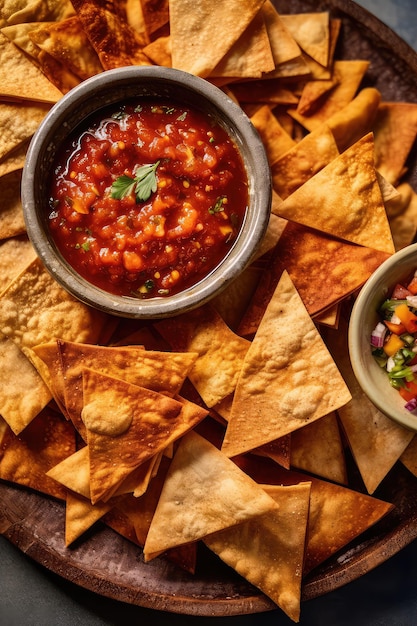 Nachos messicani con salse