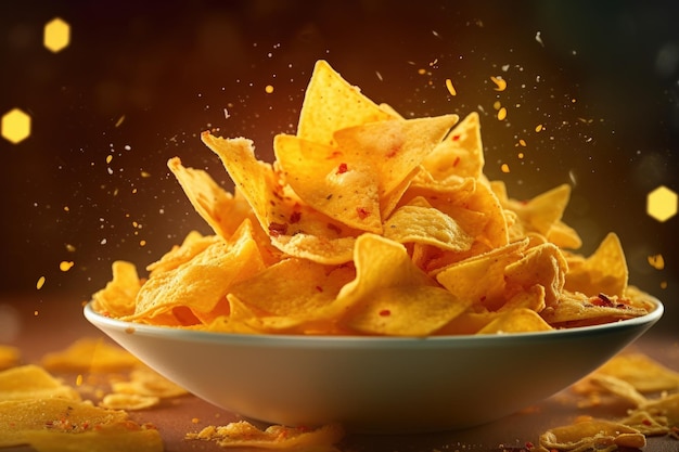 Nachos messicani Illustrazione AI Generative