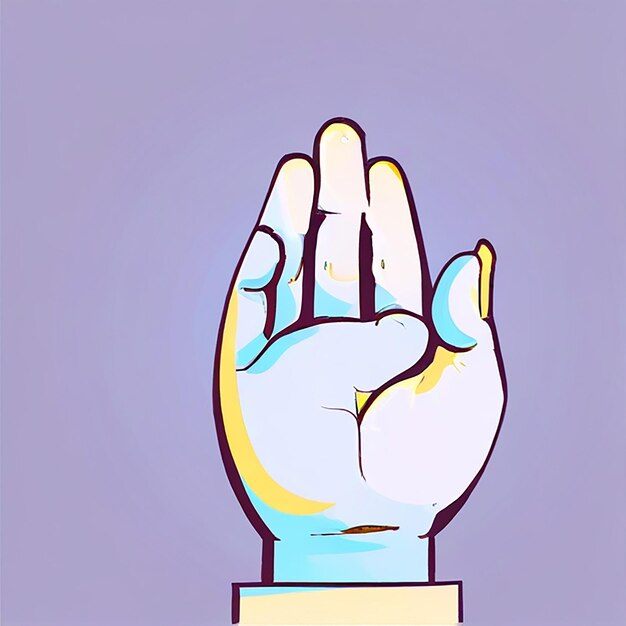 Namaste Sign Hand Gesture Icon Vector Illustrazione Nessuna stretta di mano Vector Salute e Medicina Icon Concept Bianco Isolato