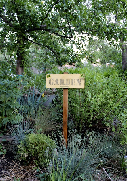 Nameplate garden summer