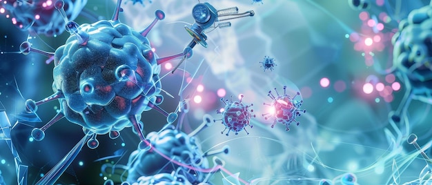 Nanotecnologia in medicina robot microscopici che combattono i virus futura assistenza sanitaria ar 54