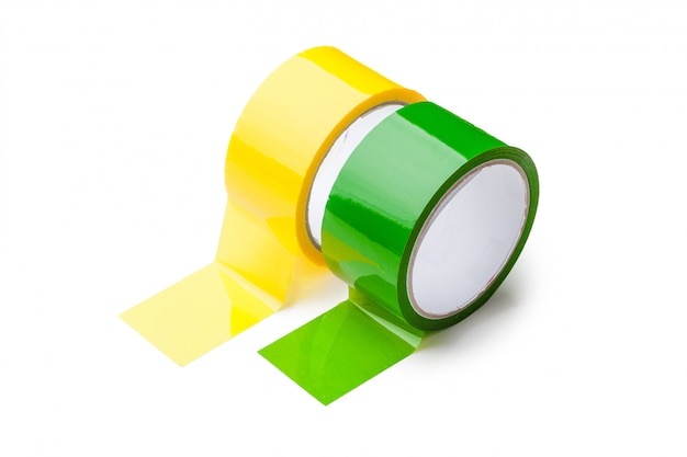 nastro colorato in grandi rotoli