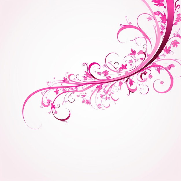 Nastro rosa moderno su sfondo bianco Un design trendy e accattivante