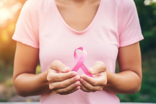 nastro rosa per il cancro al seno, un'ai generativa per la consapevolezza del cancro rosa