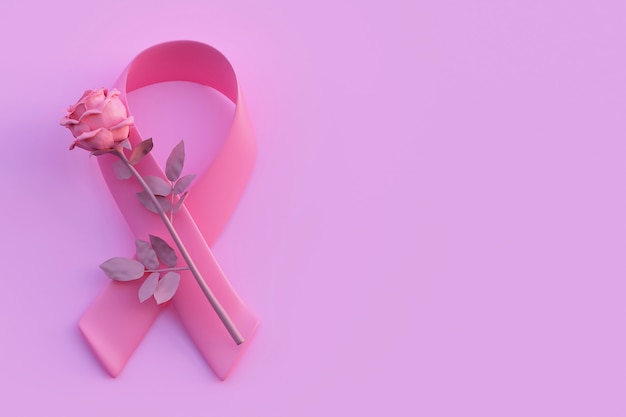 Nastro rosa per la consapevolezza del cancro al seno