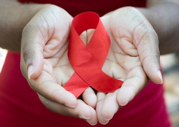 Nastro rosso della Giornata mondiale contro l'AIDS