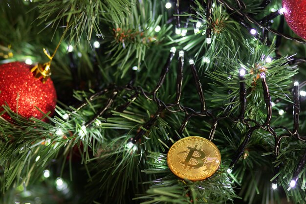 Natale bitcoincryptocurrency sull'albero di Natale