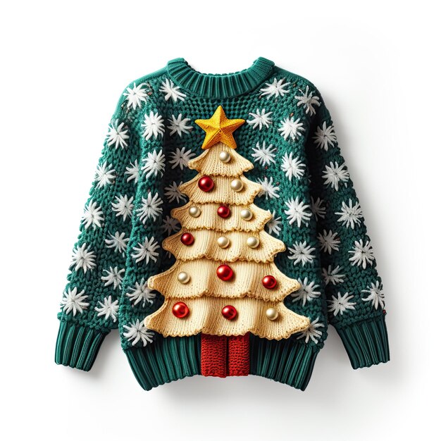 Natale brutto maglione isolato Illustrazione AI Generativo