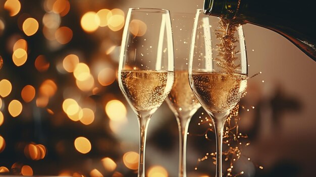 Natale e Capodanno con lo champagne