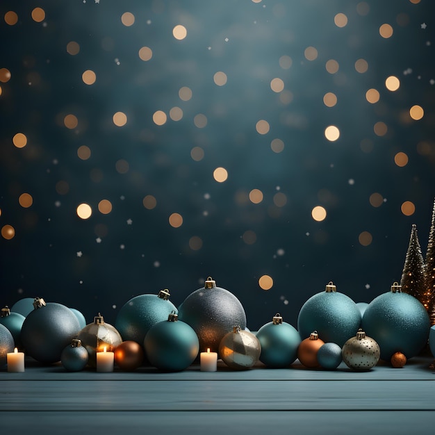 Natale e Capodanno sfondo rendering 3d illustrazione 3d