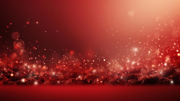 Natale e felice anno nuovo sfondo rosso Generativo ai
