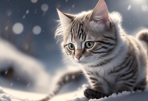 Natale gatto che scia gatto che scia IA generativa