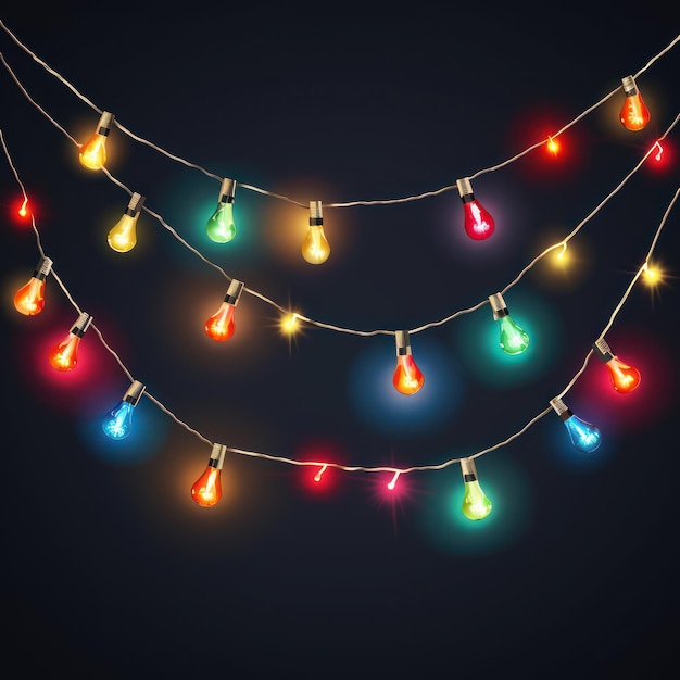 Natale luci rosse sfondo