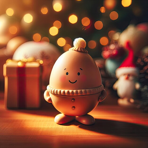Natale natura morta con uova Humpty Dumpty