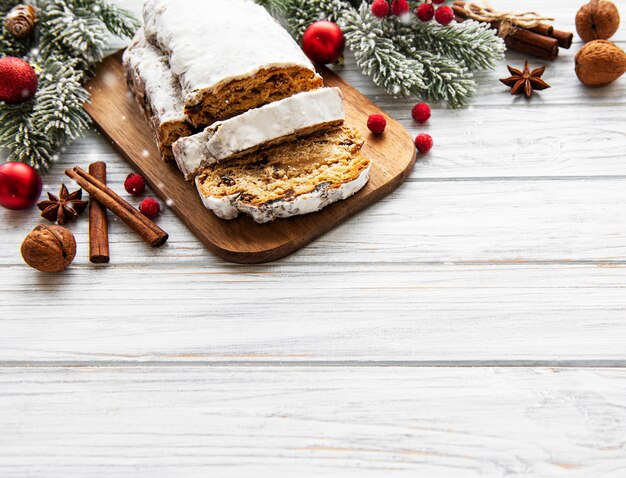 Natale stollen su legno