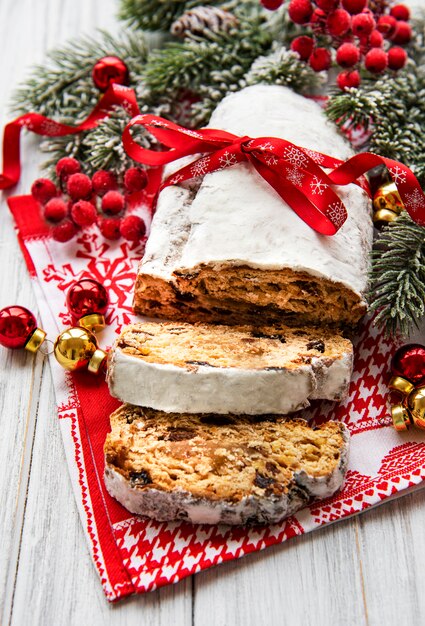 Natale stollen su legno