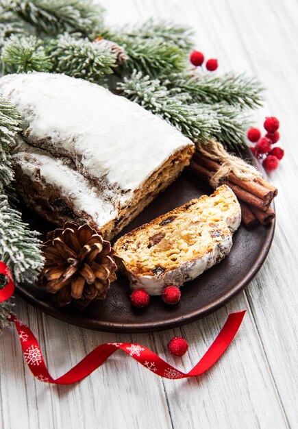 Natale stollen su legno