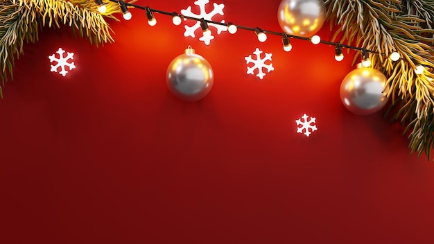 Natale varie decorazioni rendering 3d