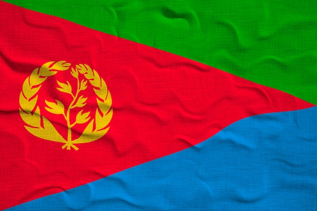 national flag of eritrea background with flag of eritrea