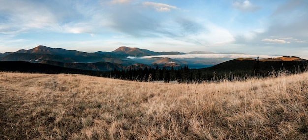 Natura dei Carpazi in autunno Montagne cupe