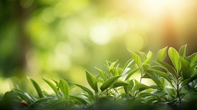 Natura di foglia verde carta da parati