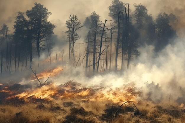 Natura in difficoltà Incendi boschivi o incendi boschivi con fumo denso