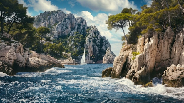 Natura Maestà Paesaggio fotorealistico Foto di mare e montagne