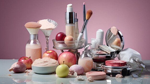 Natura morta dei prodotti cosmetici