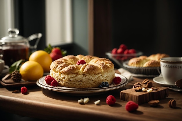 Natura morta di deliziosa pasticceria