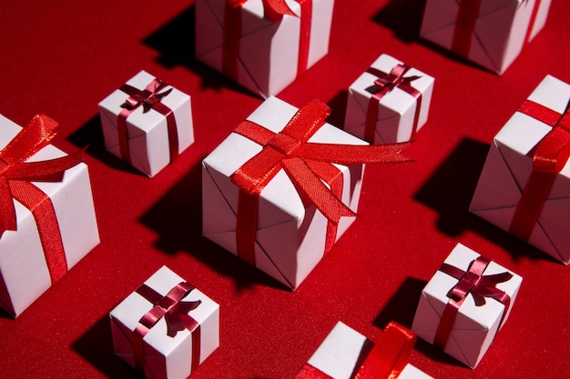 Natura morta di scatole da regalo di Natale