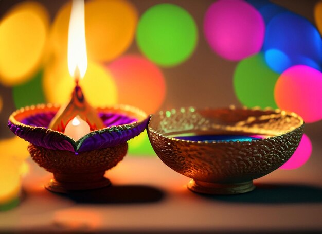 natura morta per la celebrazione del diwali