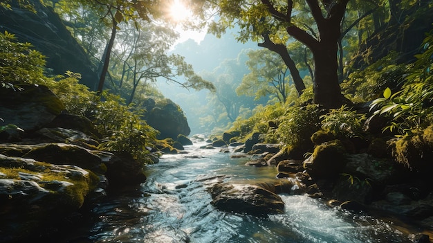 natura originale e verde paesaggi pacifici mondo iperrealistico fauna selvatica 8k