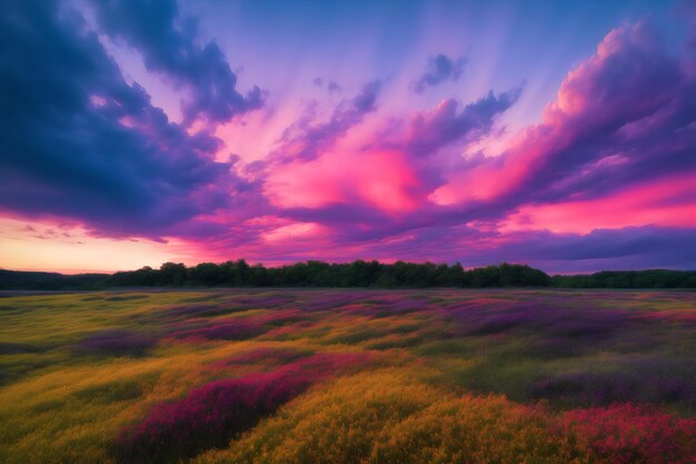 natura paesaggio colorato tramonto nuvola