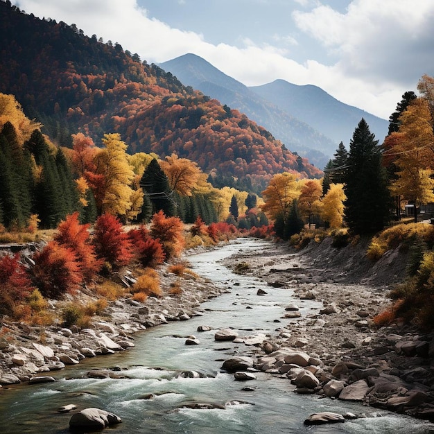 Natura Tapestry Paesaggio autunnale Foto