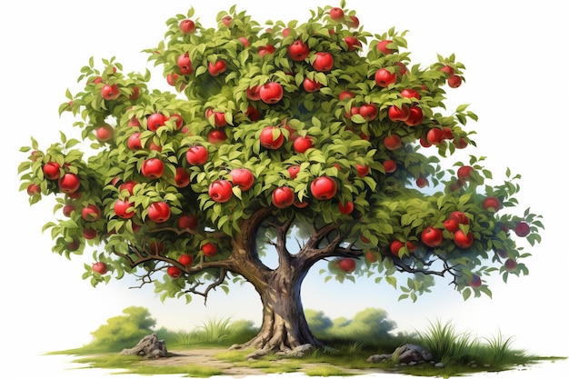 Natural Beauty Vibrant Clipart Apple Tree AR 32