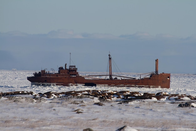 Naufragio della MV Ithaca che si trova fuori Bird Cove, a est di Churchill