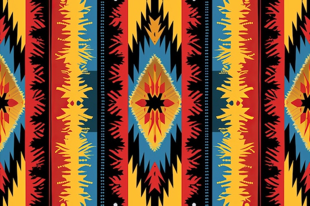 Navajo tribale etnico sfondo a disegno senza cuciture sfondo tessile nativo americano