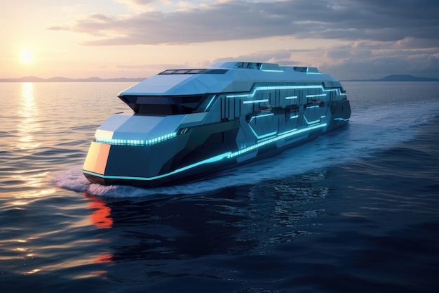 Nave da carico futuristica del futuro