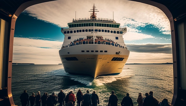 nave da crociera che va da Helsinki a Tallinn con peo