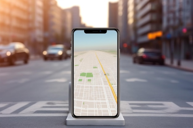 Navigazione della città telefono direzione simbolo smartphone strada posizione strada mappa gps