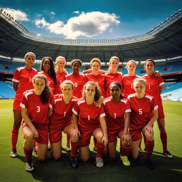 Nazionale di calcio femminile allo stadio